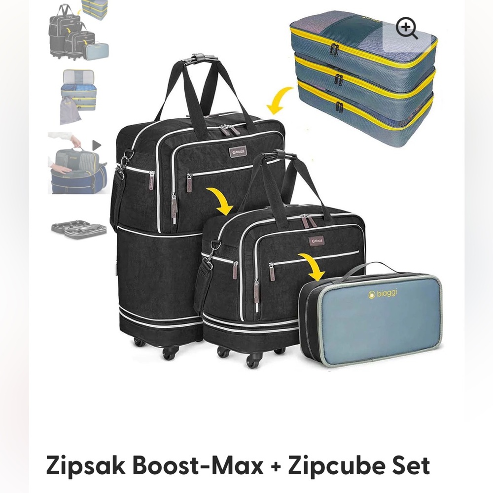 Biaggi Zipsak Boost-Max + Zipcube Set in black